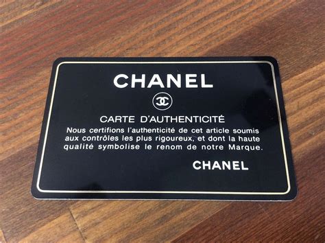 chanel warranty.